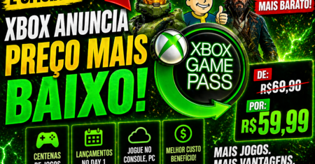 XBOX GAME PASS MAIS BARATO? MICROSOFT SURPREENDE E REDUZ PREÇO DO SERVIÇO PARA R$76,99!